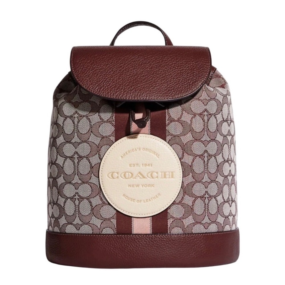 Coach Demspsey  Drawstring  Backpack Burgundy